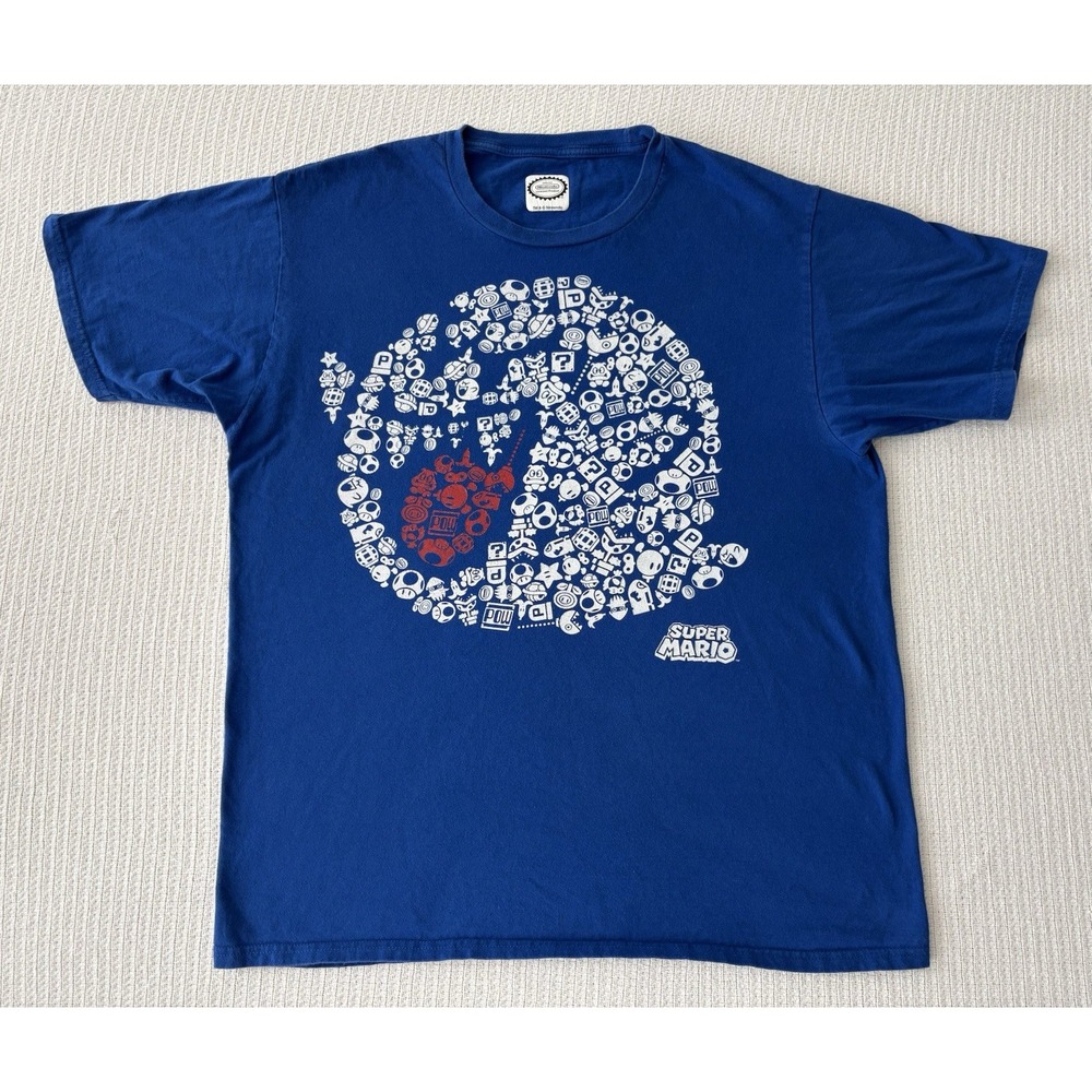 Nintendo Super Mario Boo Ghost T-Shirt Large Blue Video Games Official Goombas